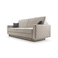 SCHLAFSOFA - California - Paros - 02 Beige - Beige, Holz (230/96/97cm) - Möblo