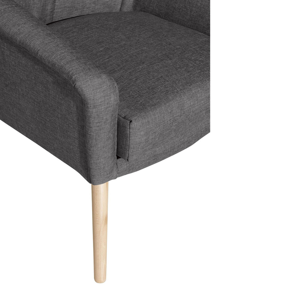 SESSEL Kachka Bezug Flachgewebe Buche natur / anthrazit - Anthrazit, Kunststoff (67/81/71cm) - 58aufmkessel