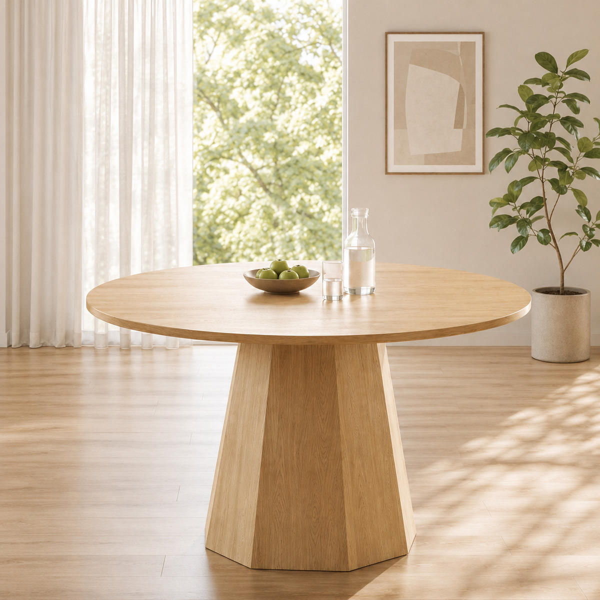 ESSTISCH 120 cm skandinavischer Stil DE-39826 Eichenfarbe - Eichefarben, Holzwerkstoff (120/120/75cm) - ComfortXL