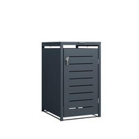 MÜLLTONNENVERKLEIDUNG London - Mülltonnenbox für 1 - Stahl verzinkt, anthrazit - Grau, Metall (66/116/80cm) - TPFGarden