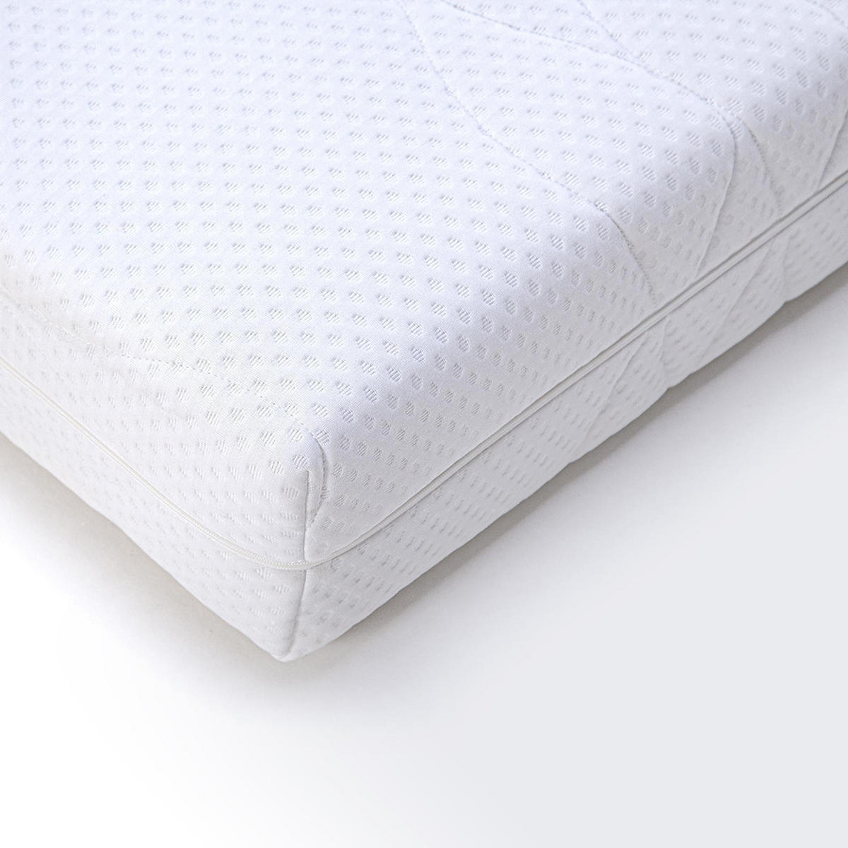 TASCHENFEDERKERNMATRATZE Härtegrad H3- 7-Zonen-Matratze Dicke 20cm- 90 x 200 cm - Weiß, Textil (90/200cm) - KOMHTOM