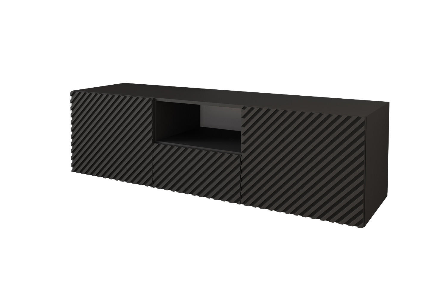 LOWBOARD ZENO-W 140x40x41 cm - Schwarz - Schwarz, Holzwerkstoff (140/40/41cm) - ALTDECOR