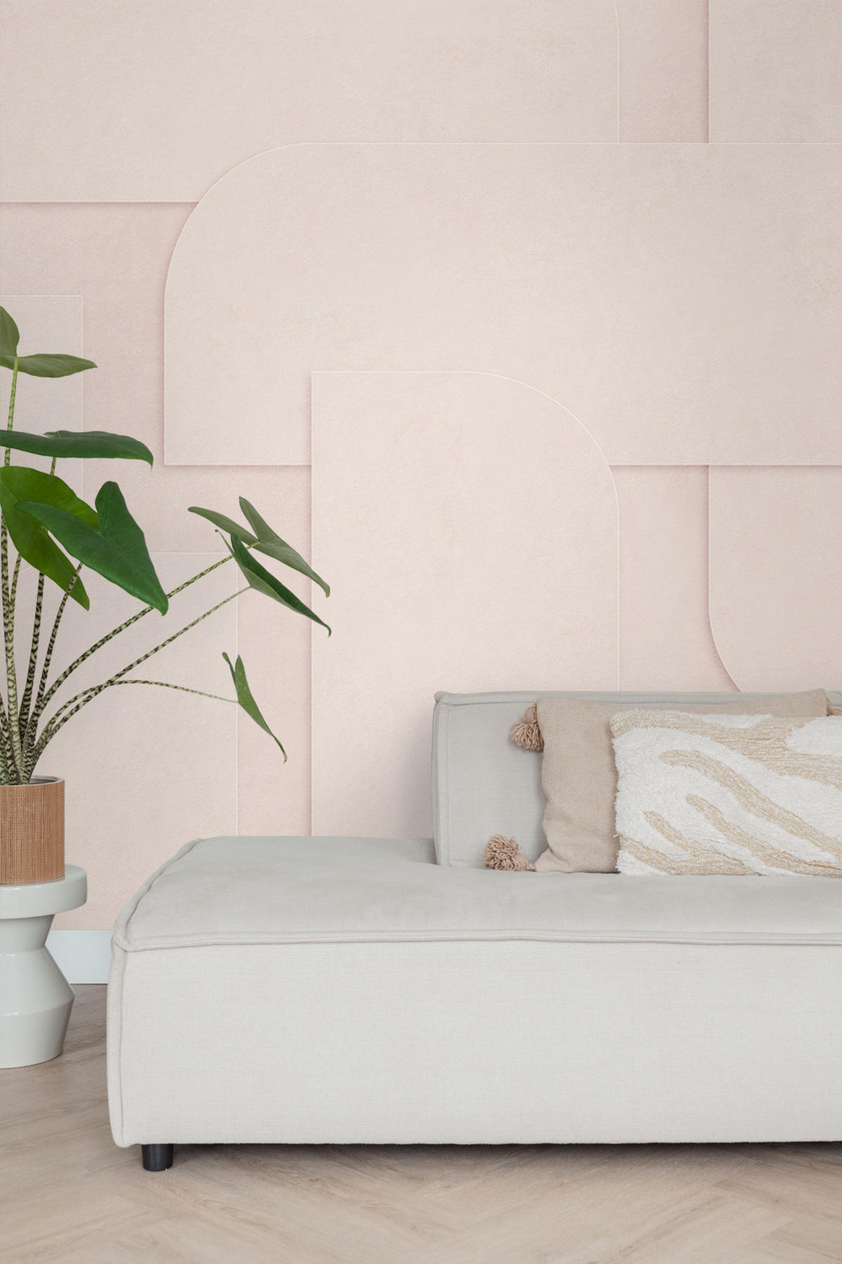 FOTOTAPETE 3D Muster 300 x 279 cm - Pink, Papier (300/279cm) - ESTAhome