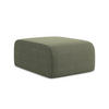 POUF Bouclé Stoff Grün - Schwarz/Olivgrün, Holzwerkstoff/Kunststoff (72/42/94cm) - Makamii