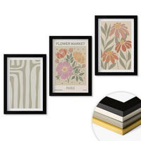 WANDBILDER 3er-Set - 20x30 cm Schwarzer Rahmen - Botanische Motive, Pariser Minimalismus - Schwarz, Kunststoff (20/30cm) - ArtPrintCave