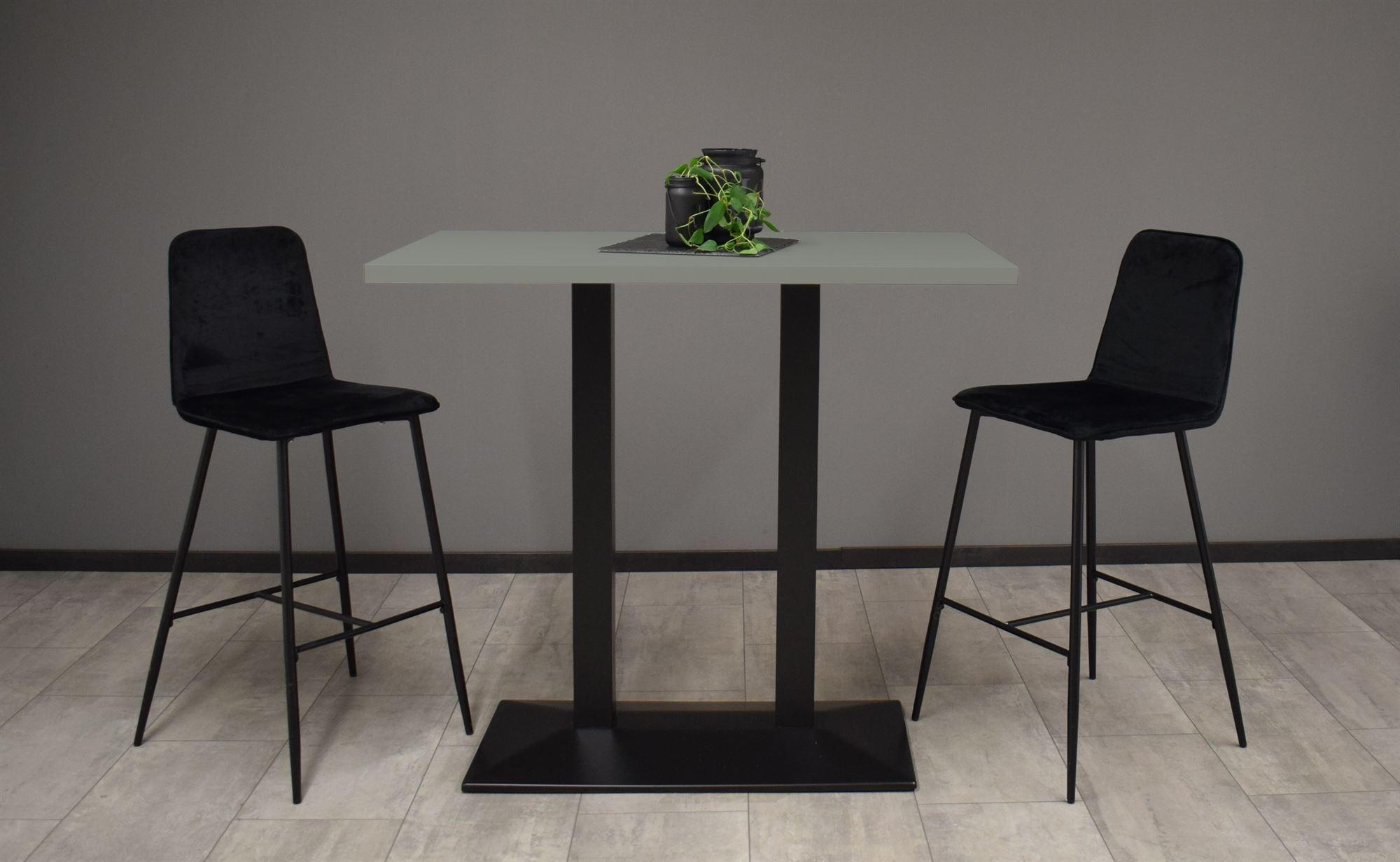 TRESENTISCH Electra 120x70x106 schwarz matt/Pinie green matt lack - Grün, Metall (120/70/106cm) - 58aufmkessel