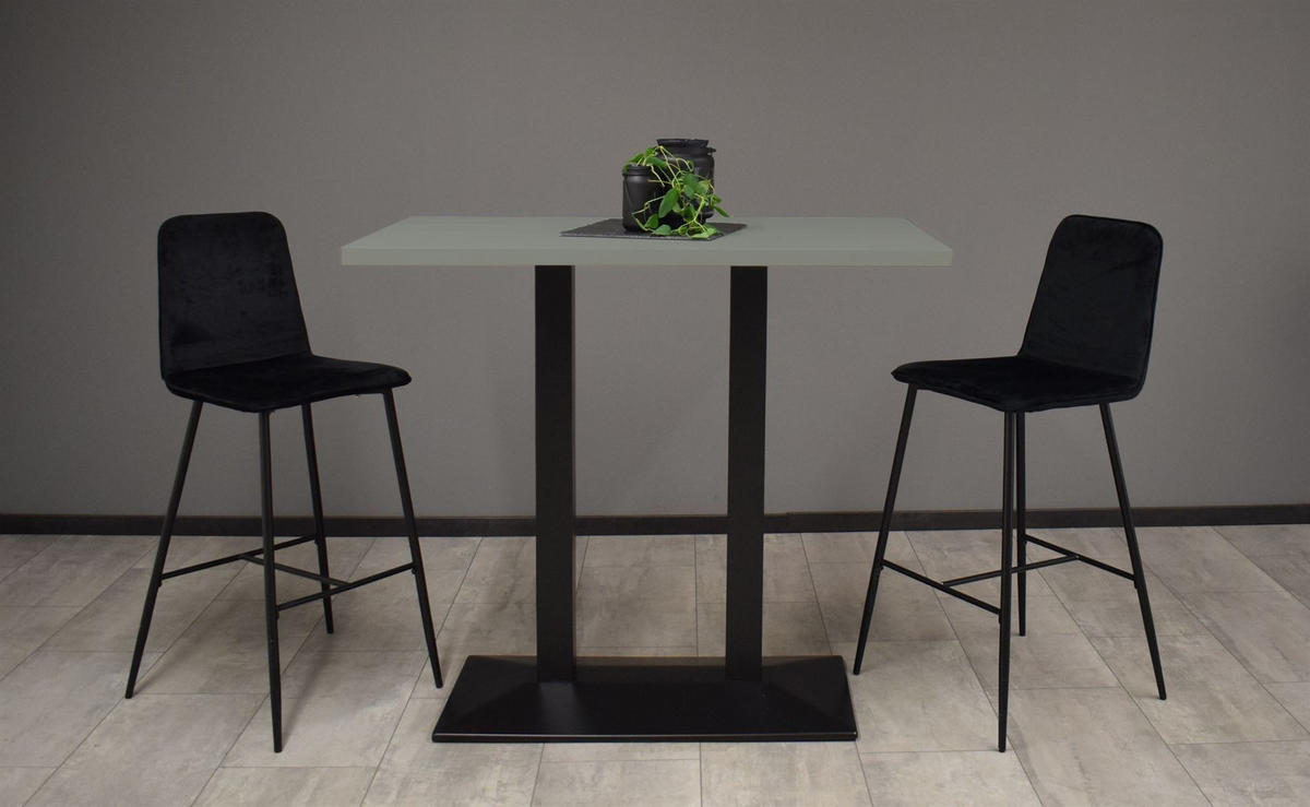 TRESENTISCH Electra 120x70x106 schwarz matt/Pinie green matt lack - Grün, Metall (120/70/106cm) - 58aufmkessel