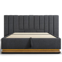POLSTERBETT 180/200 cm Grau mit App Control LED und USB-C Ladefunktion, Ohne Matratze und Nachttisch - Grau, Textil (180/200cm) - Oxeza