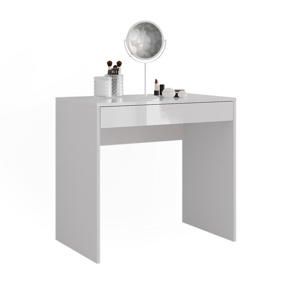 TOALETNÍ STOLEK Sherry Bílá/bílý vysoký lesk - vysoce lesklá bílá, kompozitní dřevo (81.4/76/50.1cm) - Vicco