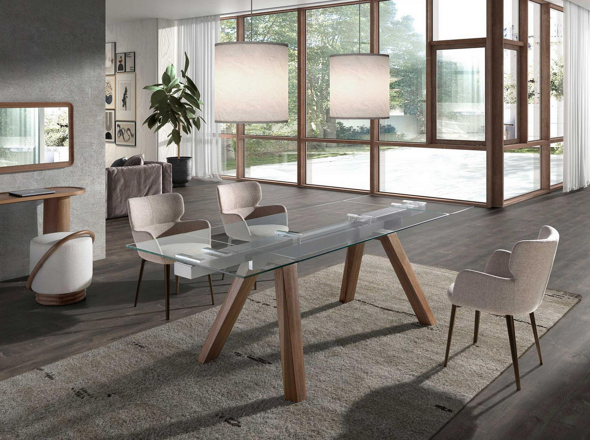 STUHL Brauner marmorierter Stoffstuhl 58/59/80 cm - Braun, Textil (58/80/59cm) - ANGEL CERDA