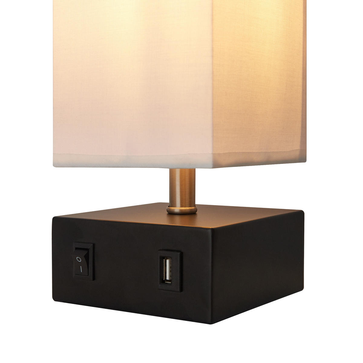 NACHTTISCHLAMPE Weiß - Weiß, Metall (37/11/37cm) - Teamson Home