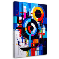 LEINWANDBILD Räder Abstrakt Wie gemalt 80x120cm - Multicolor, Textil (80/120cm) - Feeby