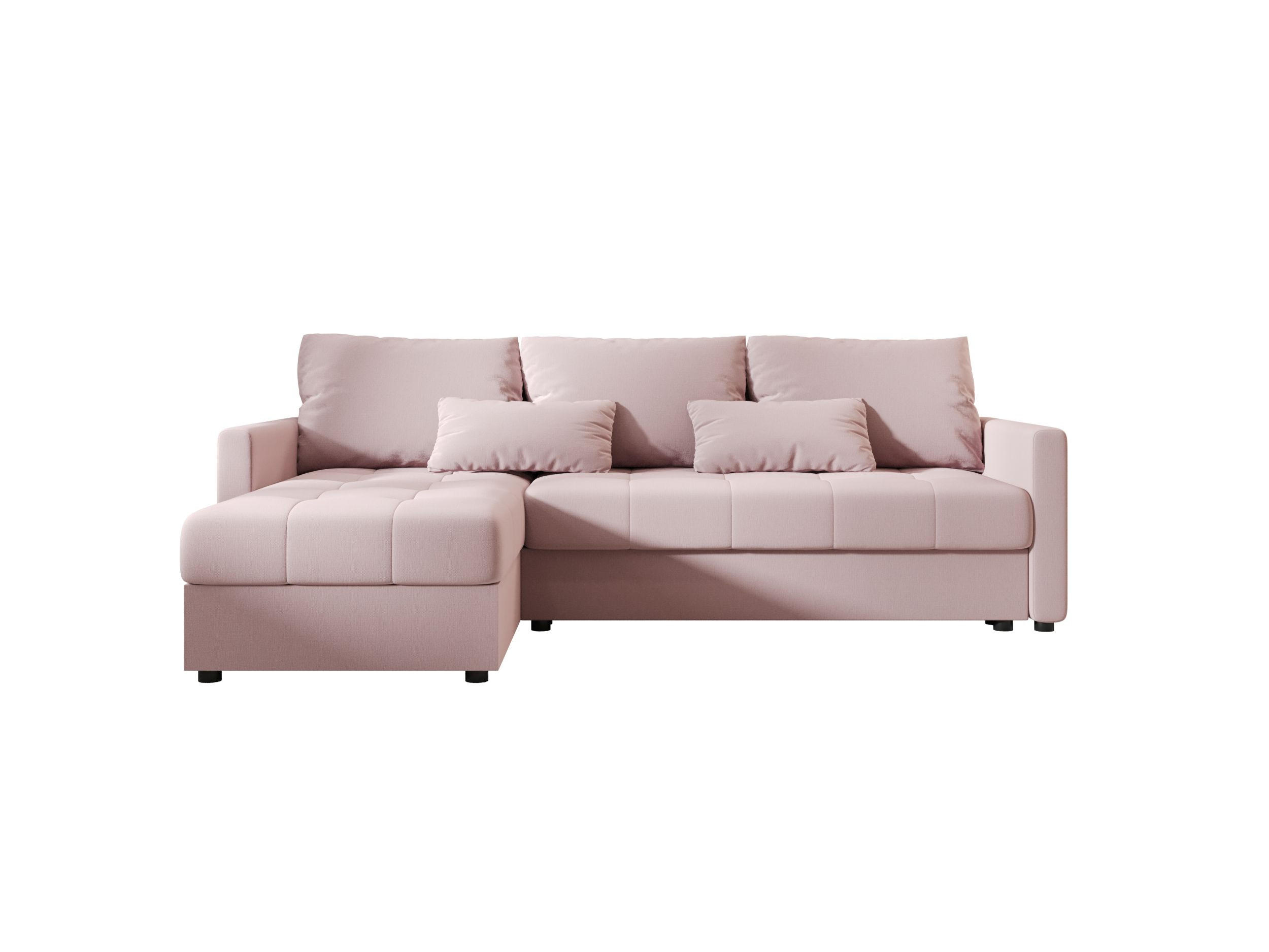 ECKSOFA MOS L BIS Cosmic 14 Links mit Schlaffunktion - Rosa, Textil (220/143cm) - Bedante