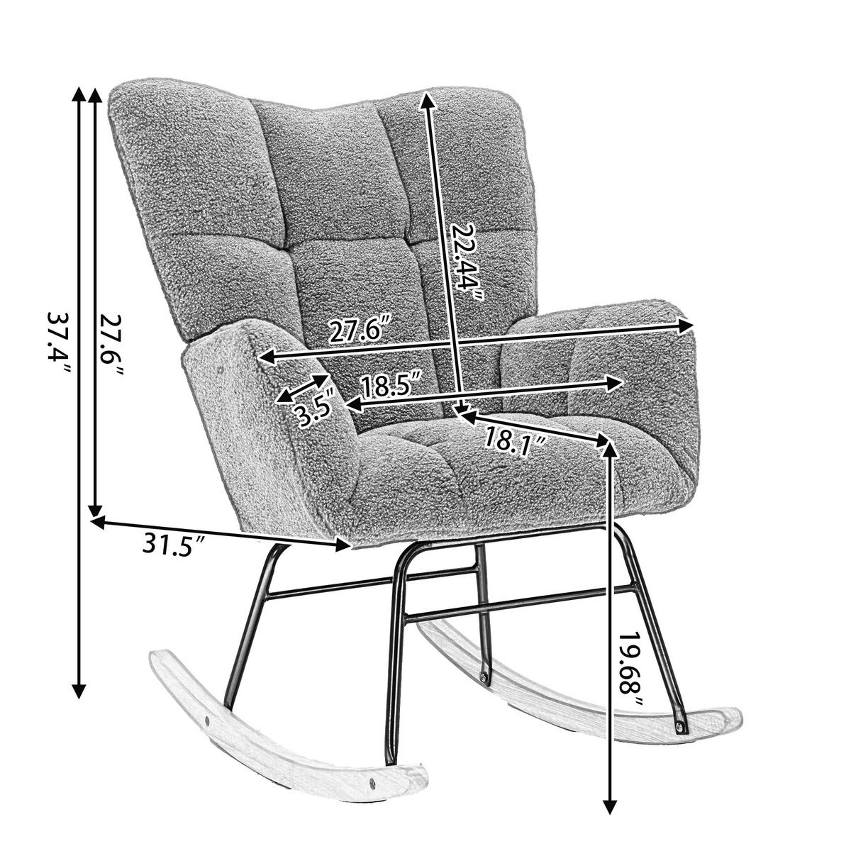 SCHAUKELSESSEL Weiß - Weiß, Holz/Textil (70/95/80cm) - Urban Meuble