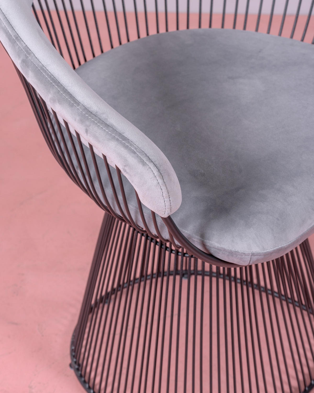 SESSEL Samt Grau - Grau, Textil (68/75/55cm) - Nest Dream