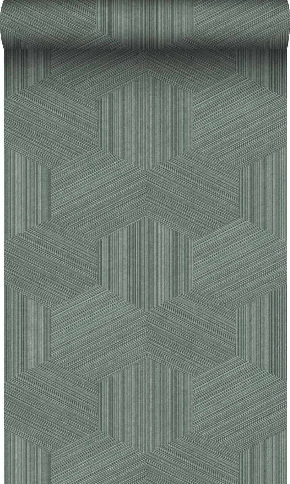 TAPETE 3D-Muster 50 x 900 cm - Grün, Papier (50/900cm) - Origin Wallcoverings