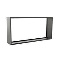 BRENNHOLZREGALWOOKER wide Kaminholzregal Holzlagersystem Schwarz 199 x 99 cm - Schwarz, Metall (199/99/99cm) - Alberts