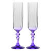 SEKTGLÄSER, 2er-Set, 200 ml - Violett, Glas (0.2L) - Krosno Glass