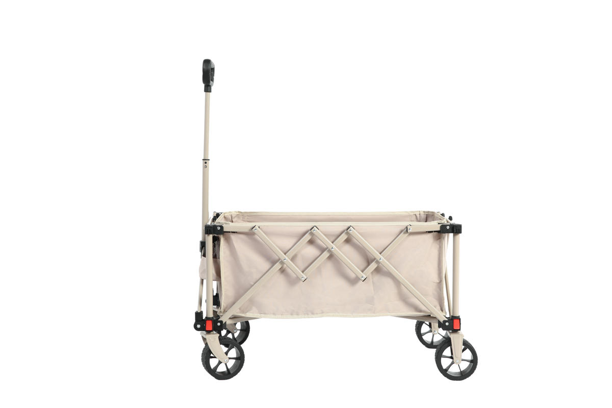 HANDWAGEN, geländegängig faltbar, verstellbarer Griff, beige - Beige, Metall (34/19/43.5cm) - Vallsero