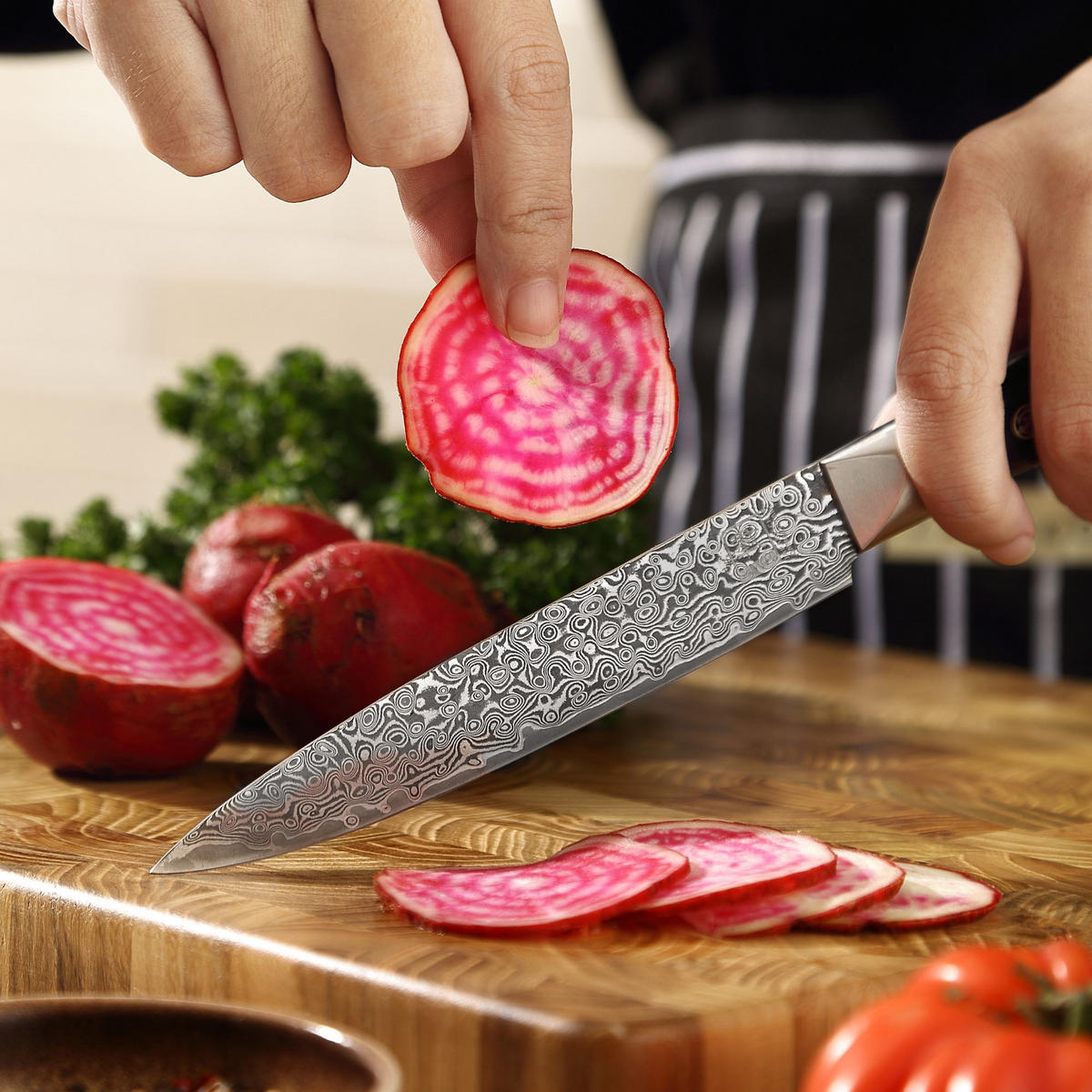 ALLZWECKMESSER 13 cm - Schwarz, Holz/Metall (24cm) - Zayiko