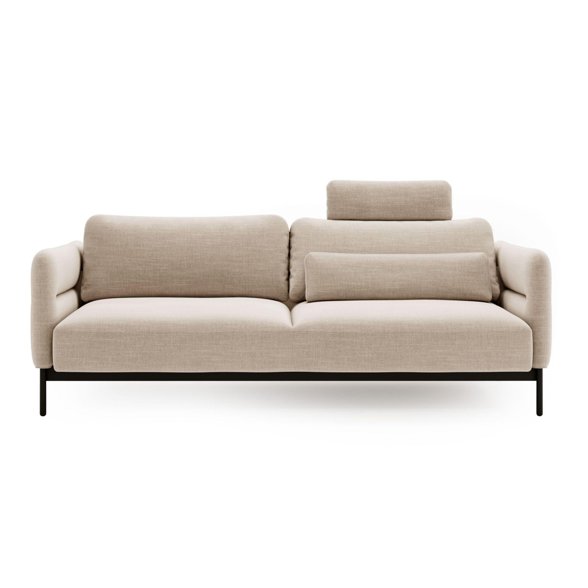 3-SITZER-SOFA Solianero Beige 223 cm - Beige/Schwarz, Textil/Metall (223/95/96cm) - Selsey