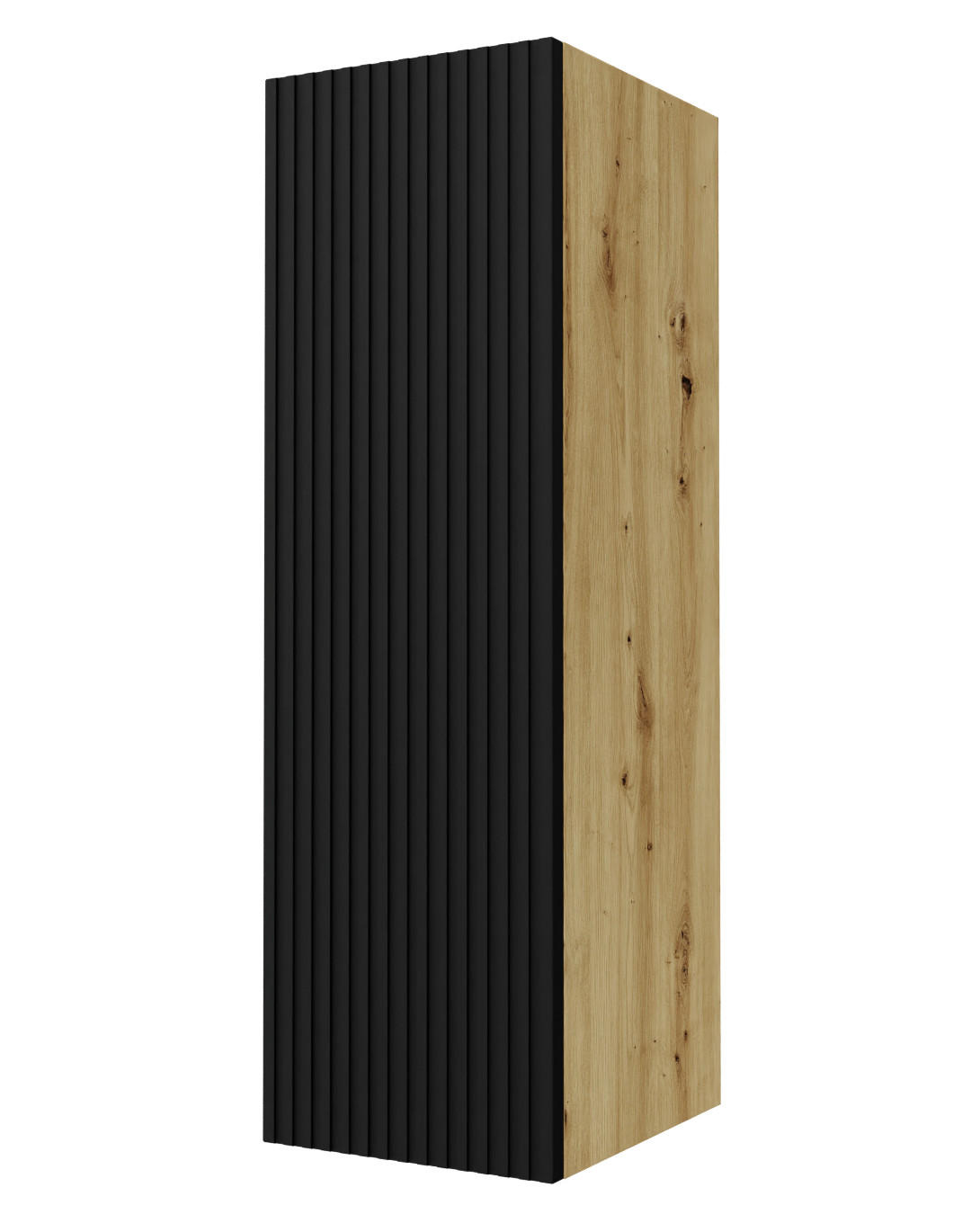 KÜCHENHÄNGESCHRANK Lamello W4/30 Schwarz Matt / Eiche Artisan 30 / 32,5 / 96cm - Eichefarben/Schwarz, Holz/Holzwerkstoff (30/96/32.5cm) - Feldmann-Wohnen