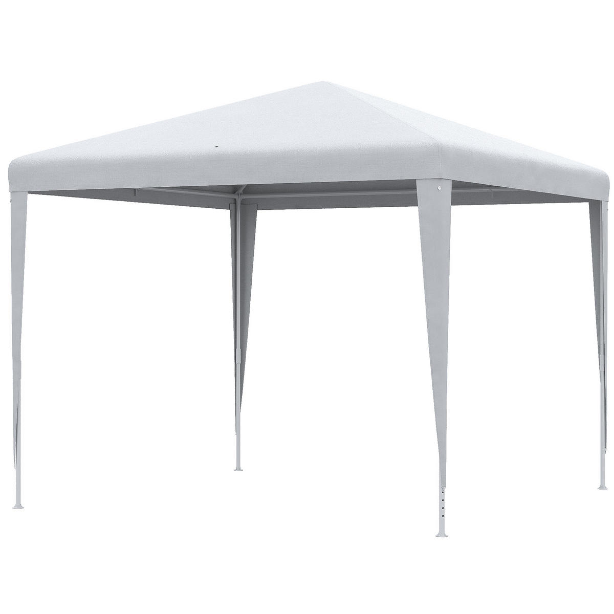PAVILLON 2,7x2,7m Rechteckig Wasserabweisend Stabil Winterfest Pavillon Partyzelt Gartenzelt Gartenpavillon Festzelt für Camping Garten, Weiß - Weiß, Metall (270/254/270cm)