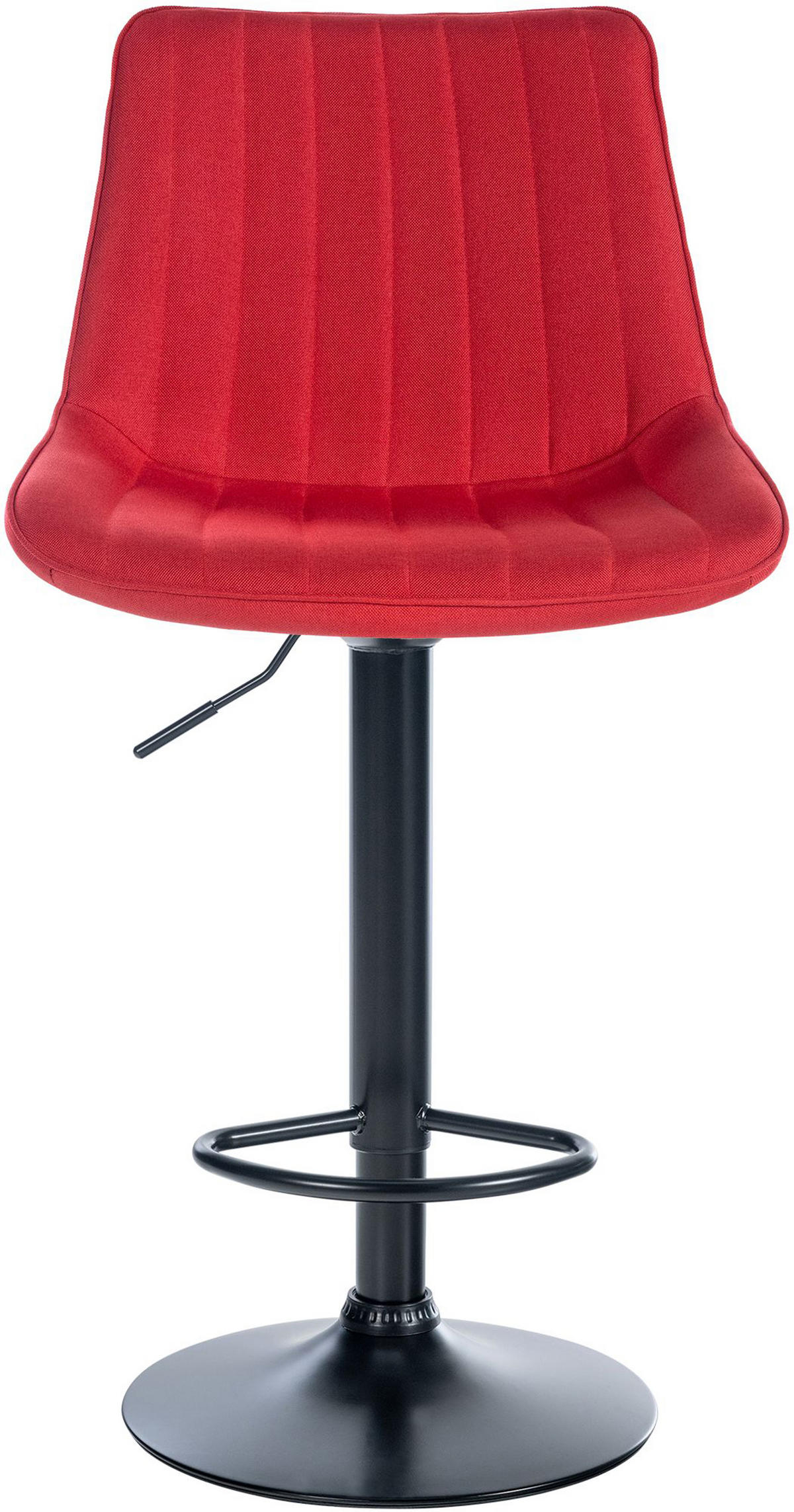 BARHOCKER 2er Set Tolor Stoff schwarz rot - Rot/Schwarz, Textil/Metall (49.5/112/50cm) - TPFLiving