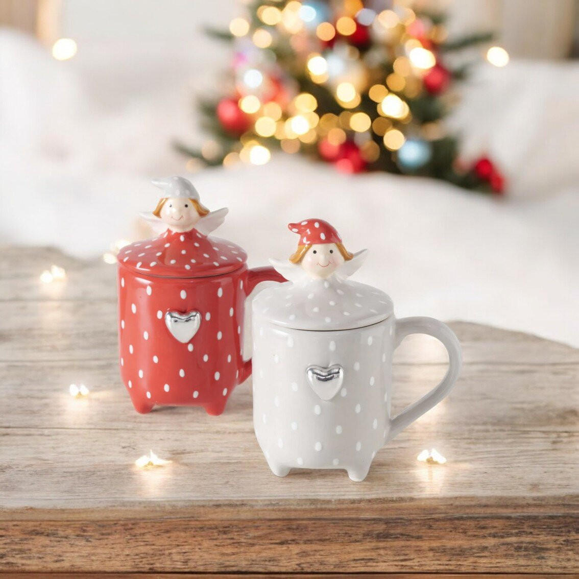 BECHER Malena 360 ml - Weiß, Stein (360L) - Boltze Home