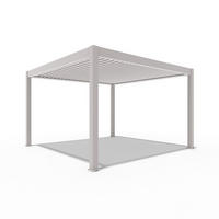 PERGOLA Elektrische Deluxe Plus Sand Aluminium 4 x 4 m Inkl. LED - Anthrazit, Metall (400/255/400cm) - WEIDE