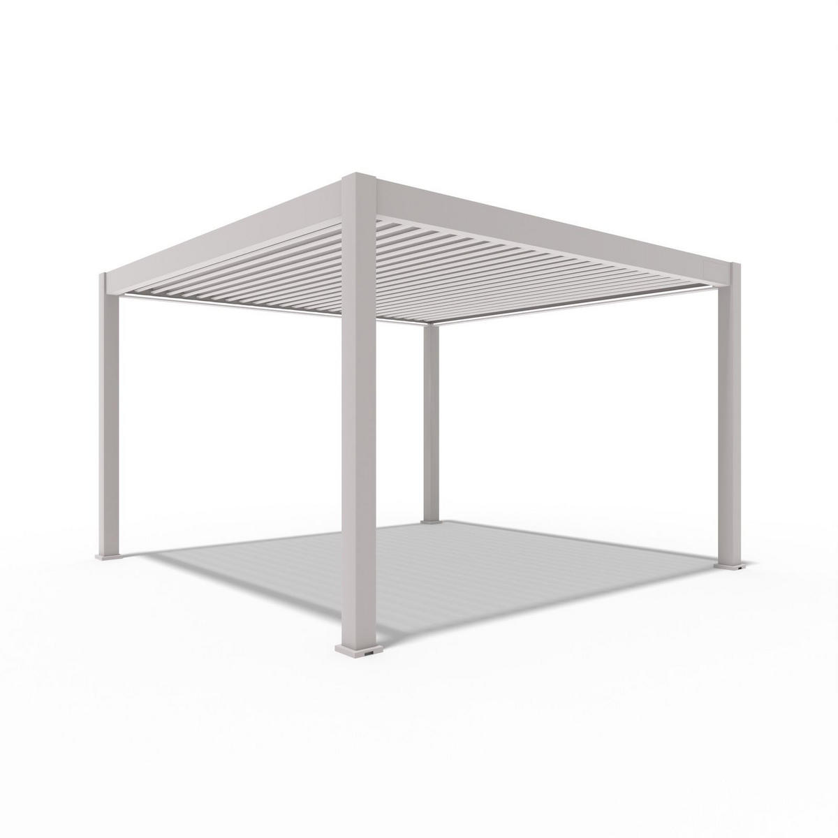 PERGOLA Elektrische Deluxe Plus Sand Aluminium 4 x 4 m Inkl. LED - Anthrazit, Metall (400/255/400cm) - WEIDE