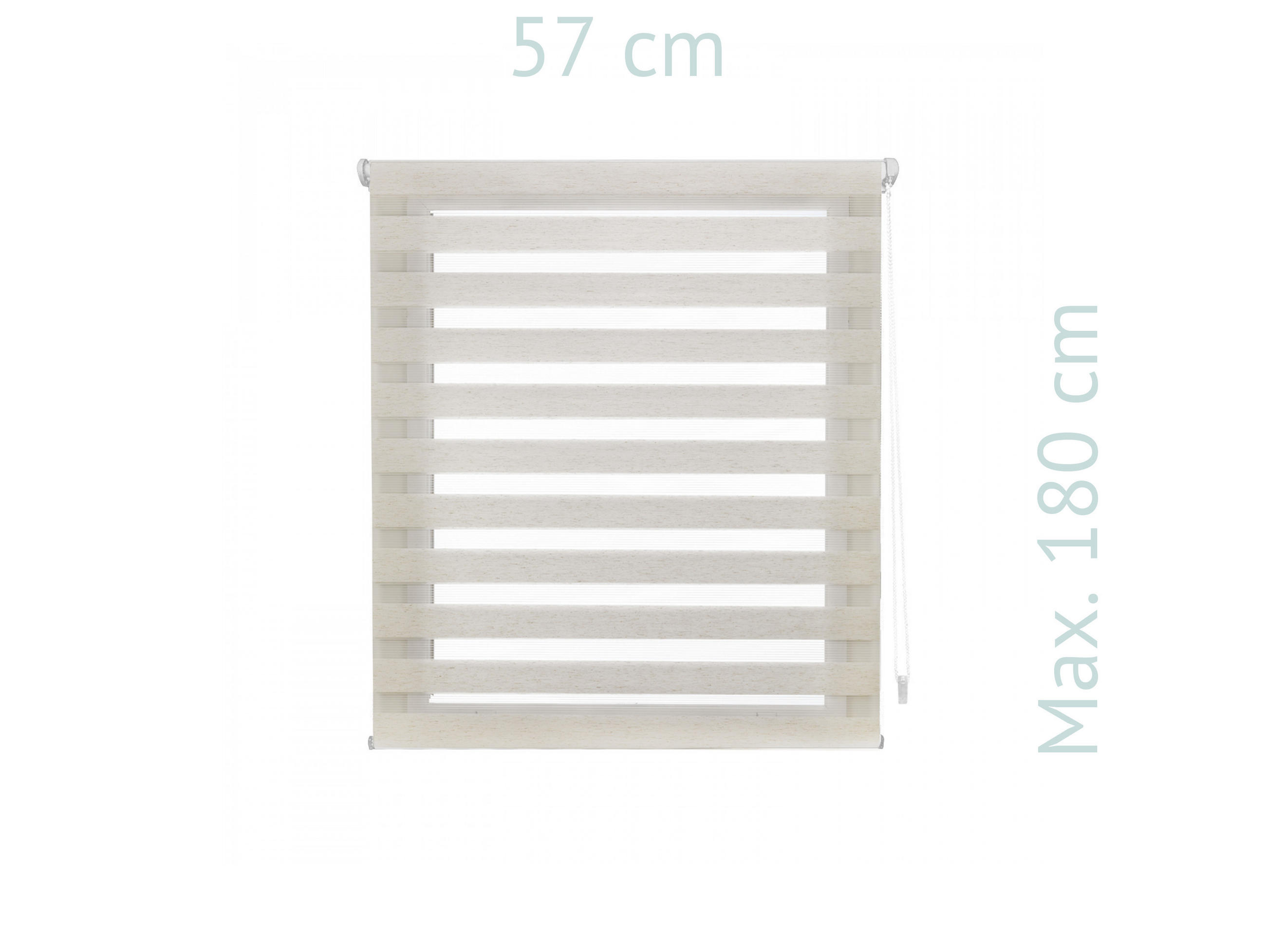 ROLLO Polyester Transluzent Grauweiß 57x180 - Hellgrau, Textil (57/180/1cm) - Purline