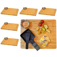 RACLETTEBRETT 6er Set, 25/30/2 cm, Bambus - Beige, Holz (25/30cm) - Dunedesign