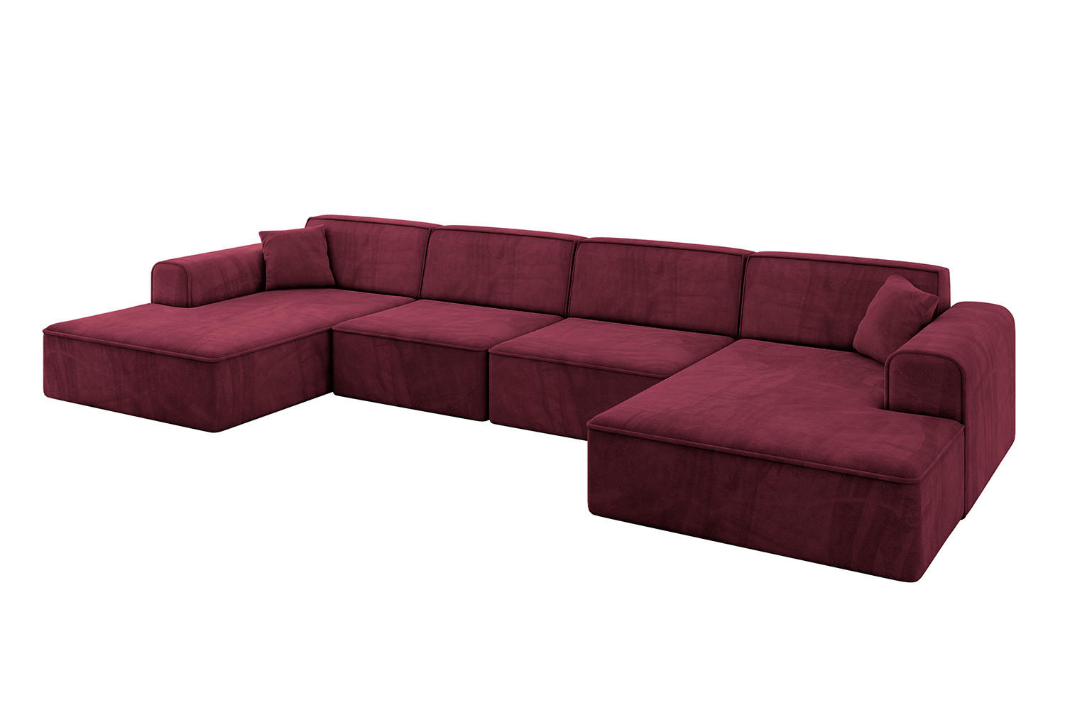 Altdecor Wohnlandschaft Bordeaux 386x77x165 cm