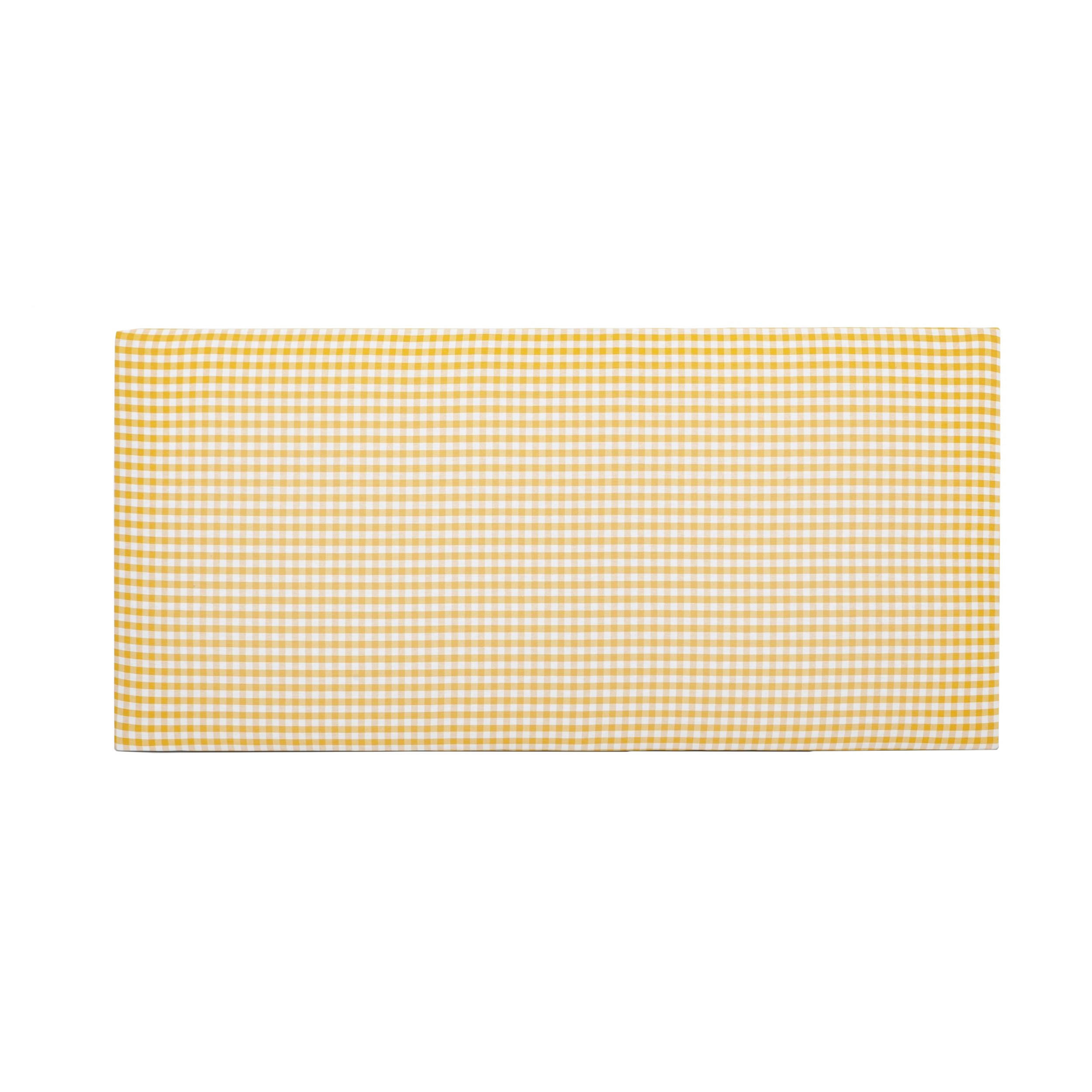KOPFTEIL für Kinderbett mit gelbem Vichy-Stoff bezogen, 110/52cm MARINA - Gelb, Textil (3/52/110cm) - RNT By Really Nice Things