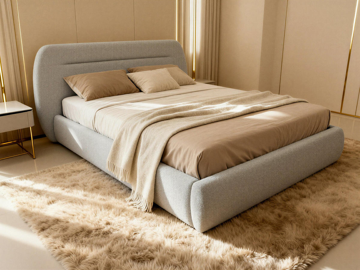 POLSTERBETT Orio - Eichefarben/Schwarz, Holz/Kunststoff (180/200cm) - Sofnet