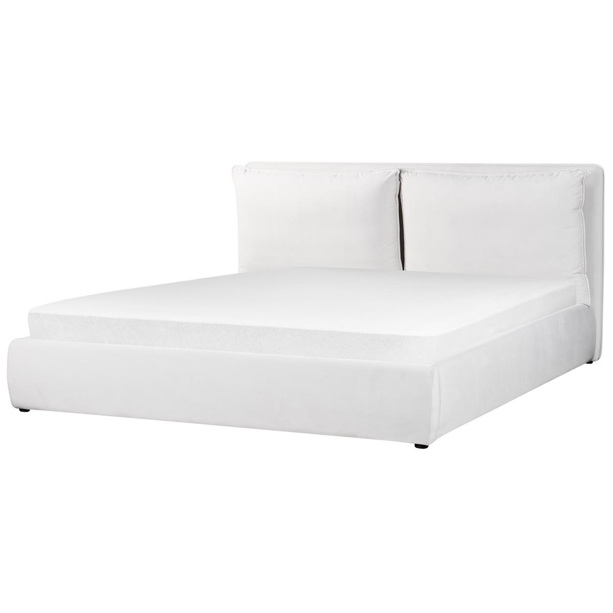 BETT 180/200 cm Cremeweiß Bajonna - Creme, Textil (180/200cm) - Beliani