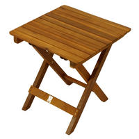 BEISTELLTISCH Cannock - aus Akazienholz, Oberfläche geölt, klappbar, BxTxH: 38x38x45 cm - Braun, Metall (38/38/45cm) - TPFGarden