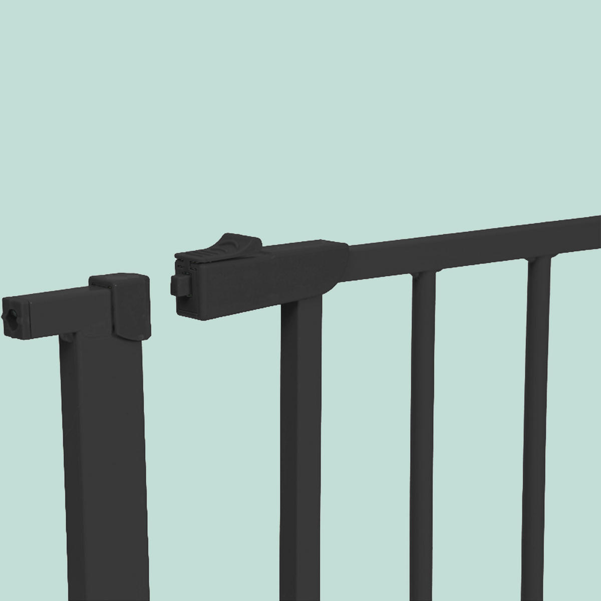 TREPPENSCHUTZGITTER - Schwarz, Kunststoff/Metall (100/1cm) - Relaxdays