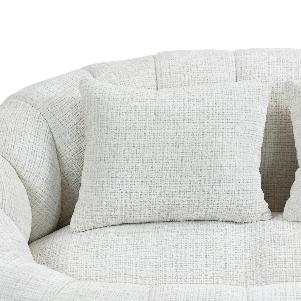 SITZSACK Chenille Beige mit Armlehnen - Beige, Textil (95/63/145cm) - WISHDOR