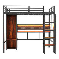 HOCHBETT Metall 90/200 cm Schwarz - Schwarz, Holzwerkstoff/Metall - Raumix