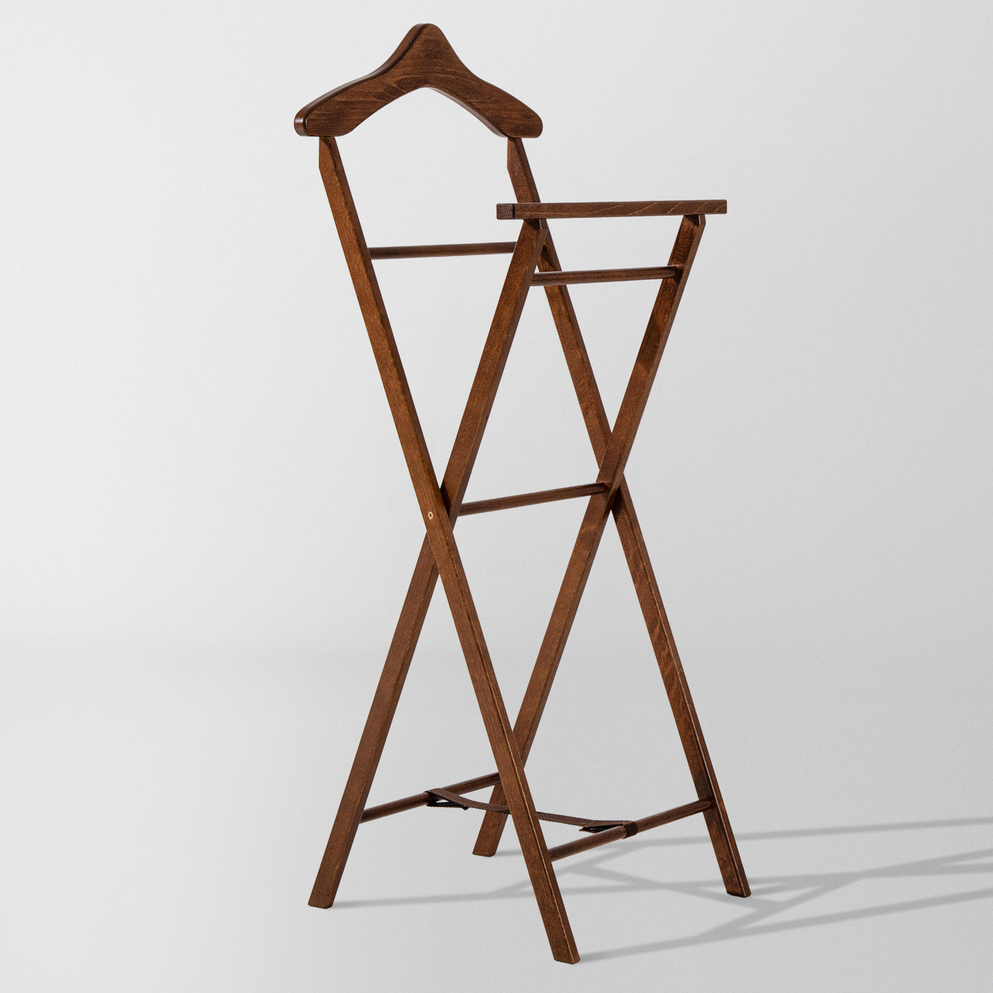 Thumbnail - Konsimo® Kleiderbutler, Braun, Holz, Buche, 32x104x44 cm, Schlafzimmer, Herrendiener