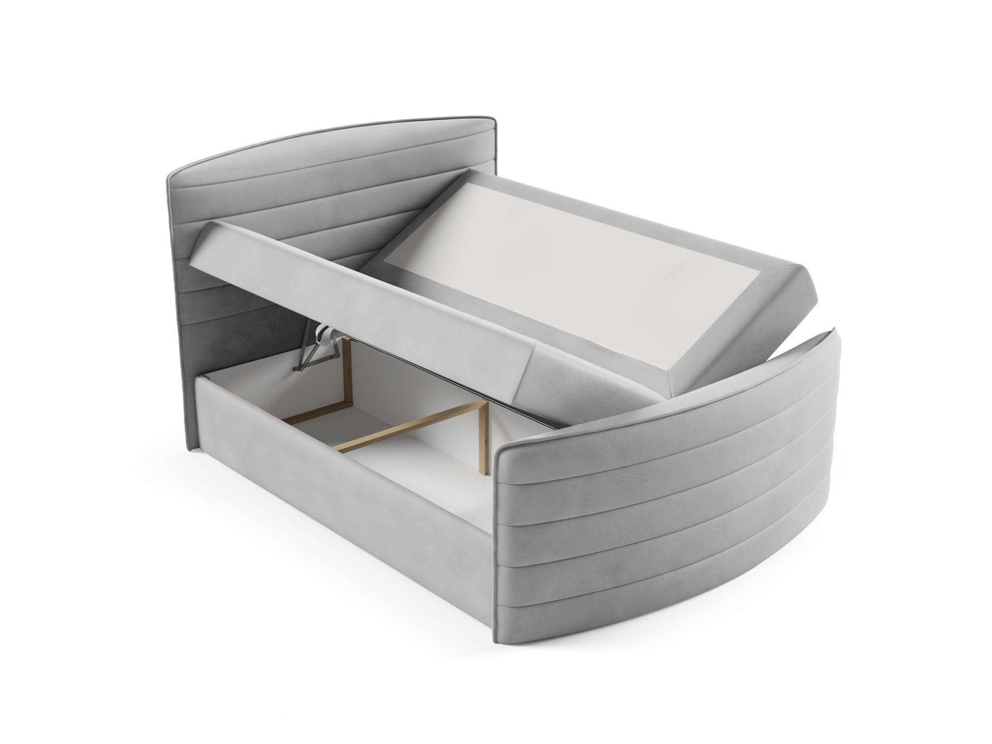 Thumbnail - Fun Möbel Boxbett, Rot, Textil, 140x200 cm, Schlafzimmer, Betten, Boxspringbetten