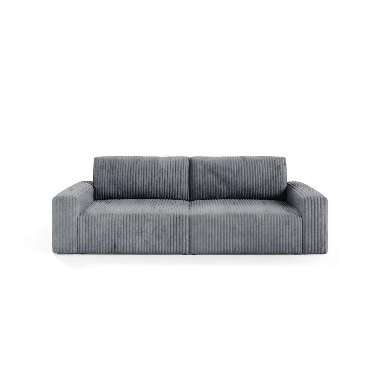 SOFA Angela 3 Sitzplätze Dunkelgrau - Grau, Holz (252/86/105cm) - Petits-meubles