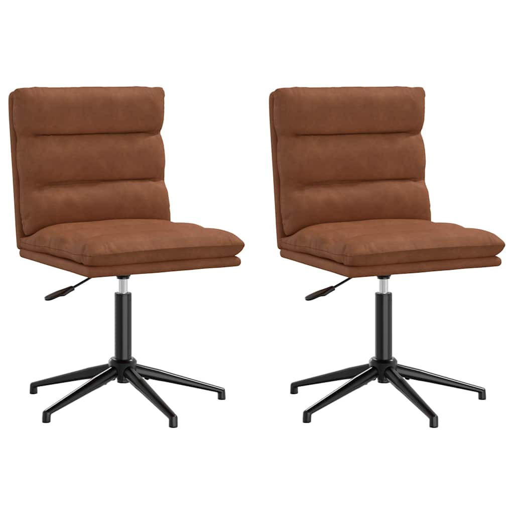 STUHL-SET 2 Stk Halshainbach 44/84/50 cm - Braun, Leder (44/84/50cm) - ZMH
