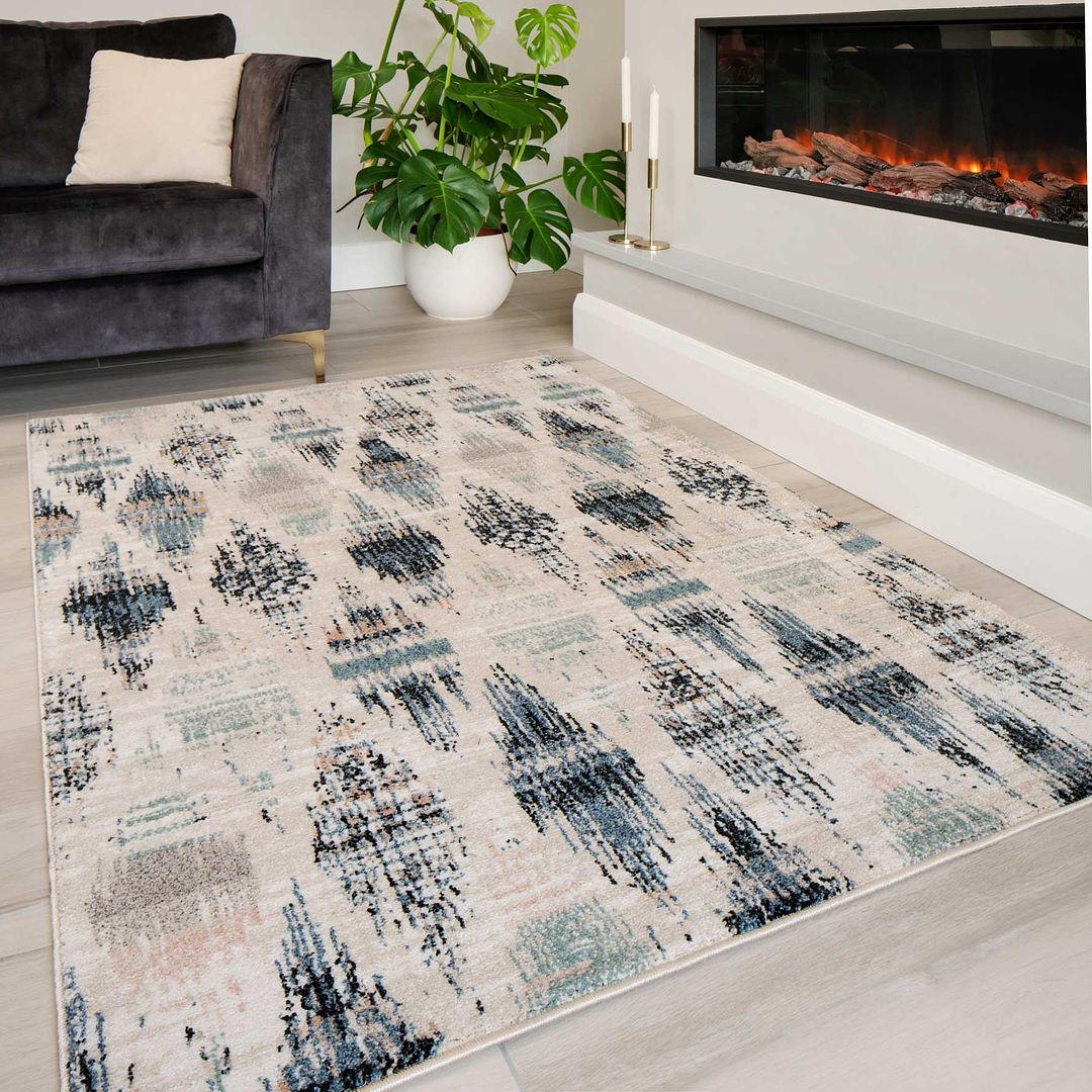 VINTAGE-TEPPICH Ikaro Polly Blue Mehrfarben - Multicolor, Textil (160/231cm) - Kukoon Rugs