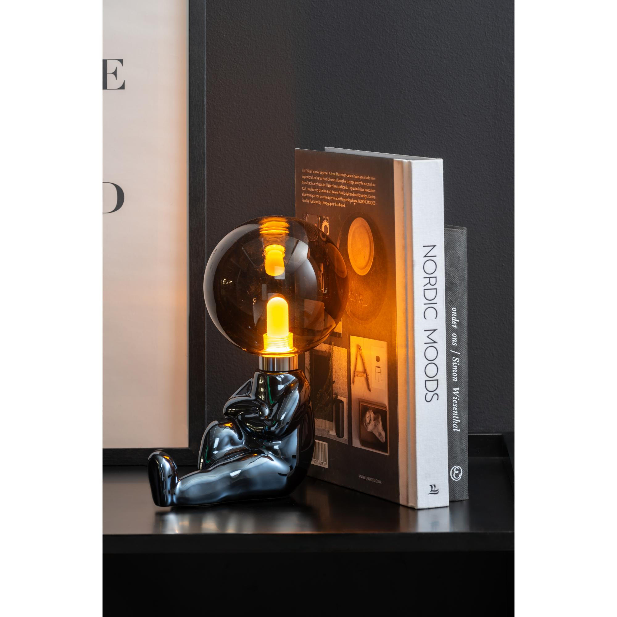 TISCHLAMPE Joey LED Schwarz 16.5/12/22.5 cm - Schwarz, Keramik (16.5/12/22.5cm) - Leitmotiv