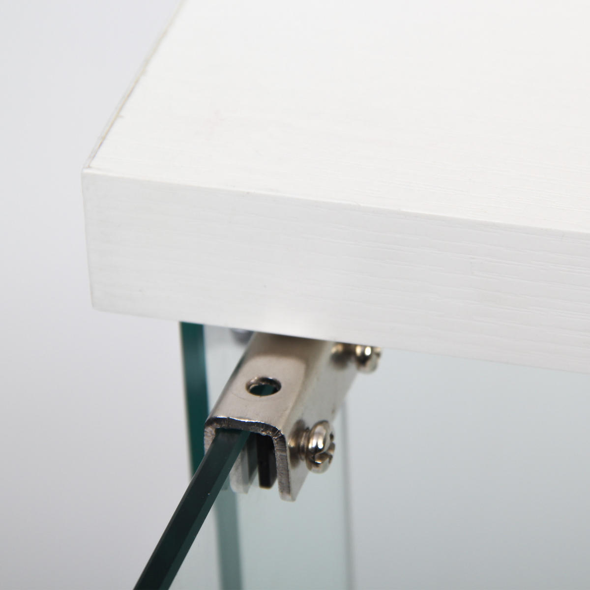 GLASVITRINE 36x42x125 cm abschließbar 3 Ablagen weiß - Weiß, Holz (43/126/37cm) - LEBENLANG