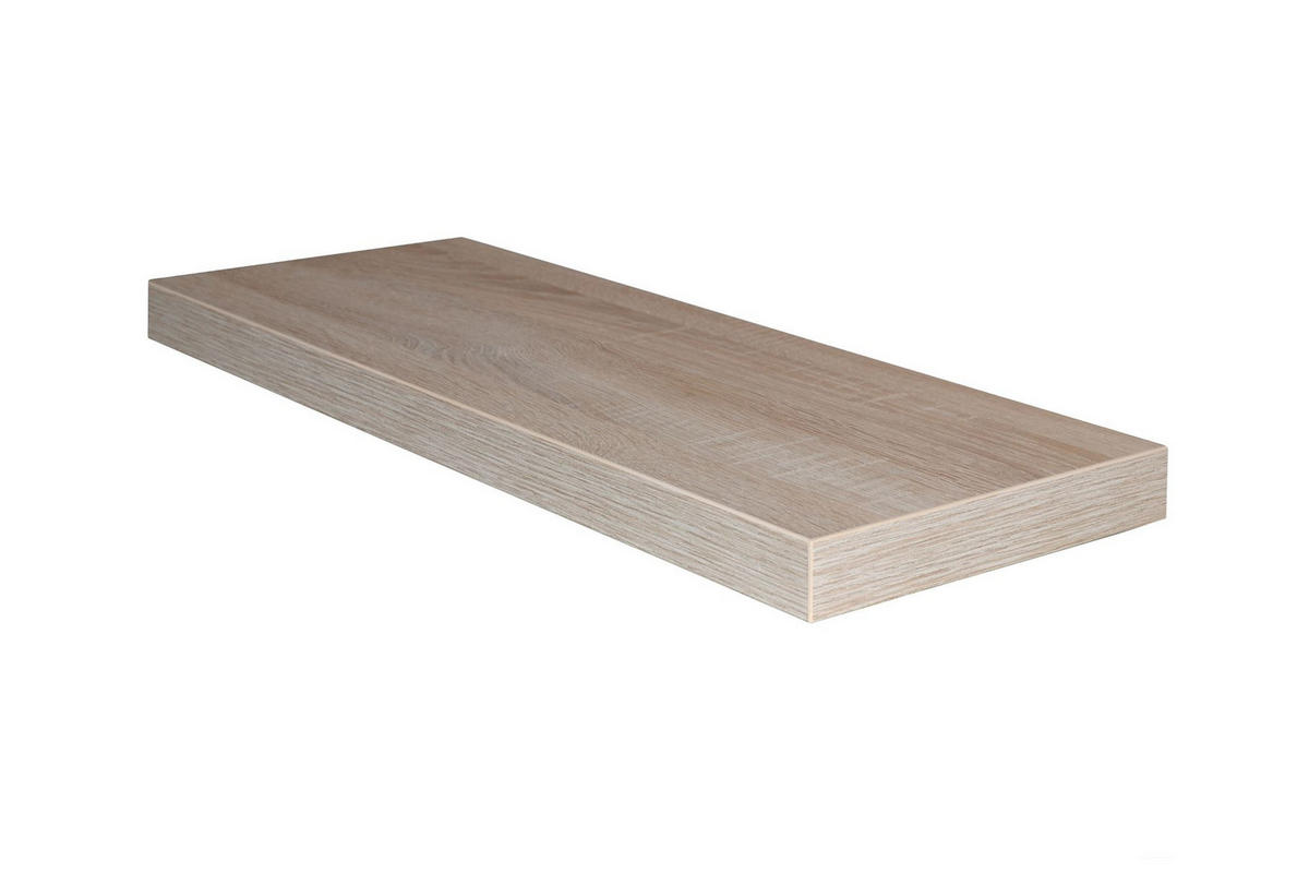 WANDBOARD Elif 60x24x4 aus Holzwerkstoff in der Farbe eiche sägerau - Graubraun, Kunststoff (60/4/24cm) - 58aufmkessel
