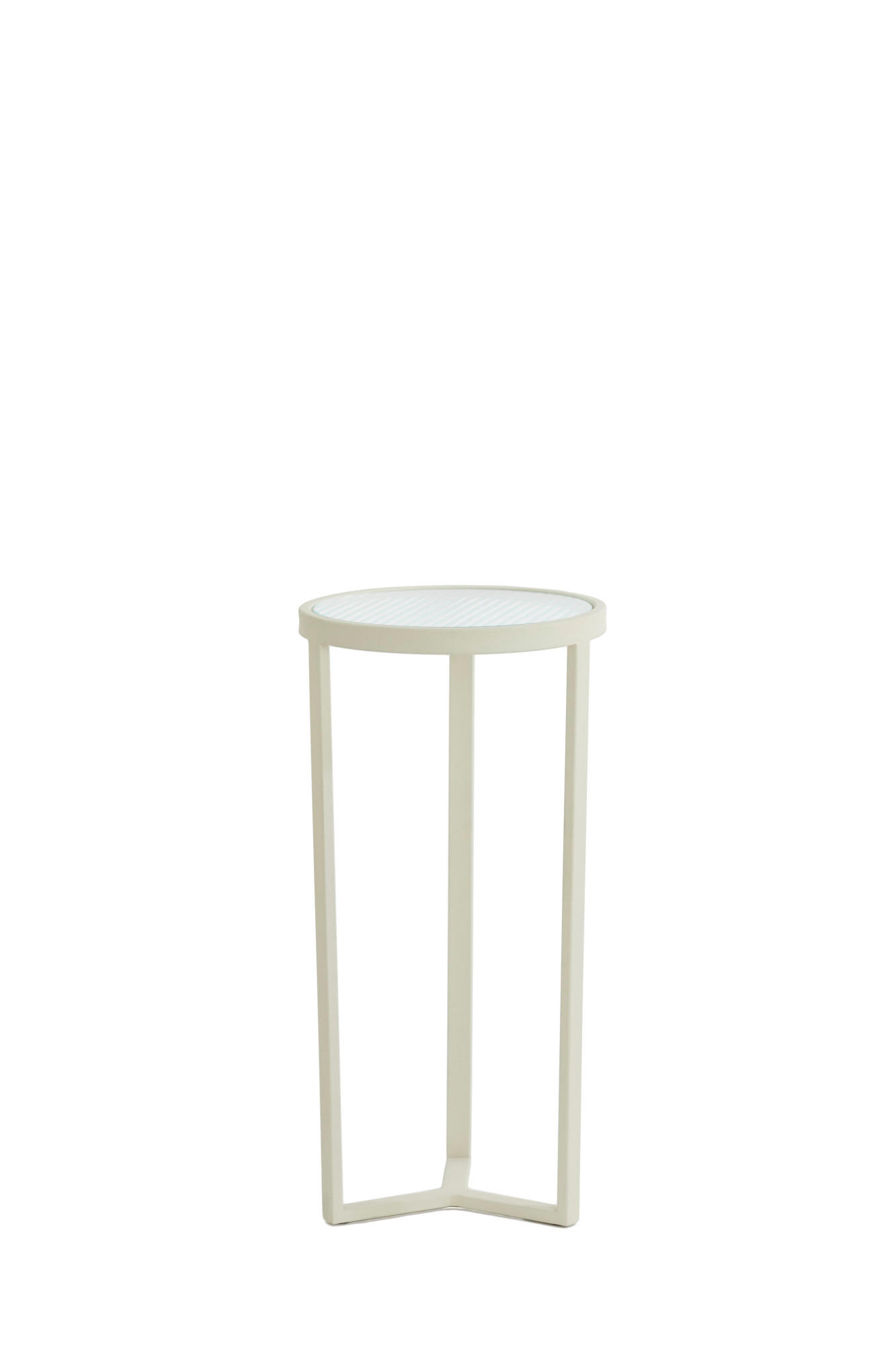 SÄULE Retiro Weiß Ø30/60,5 cm - Weiß, Metall (30/30/60.5cm) - Light & Living